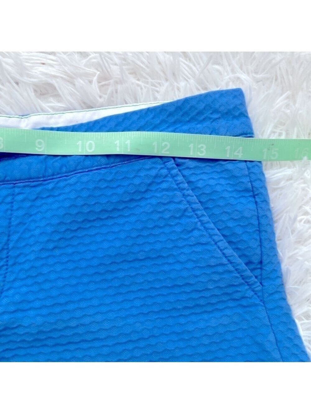 Lilly Pulitzer Blue the buttercup Scalloped Shorts - Picture 9 of 11